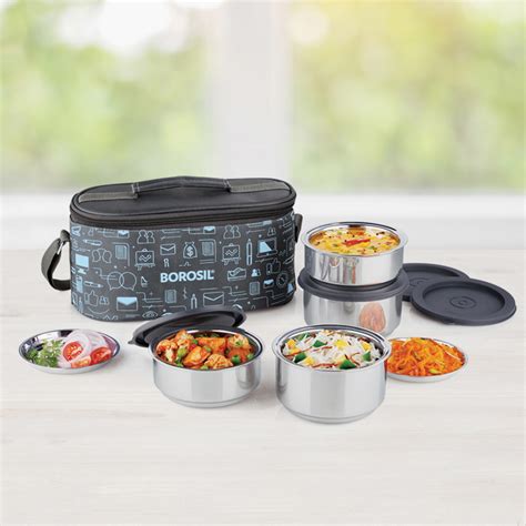 borosil steel lunch box review|Borosil 4 set lunch box.